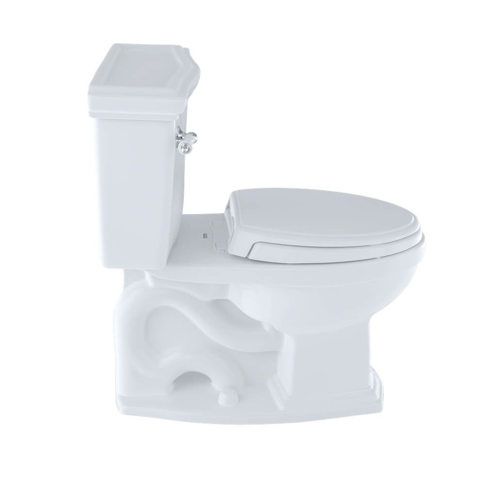 Toto Eco Clayton Two-Piece Elongated 1.28 Gpf Universal Height Toilet, Cotton White