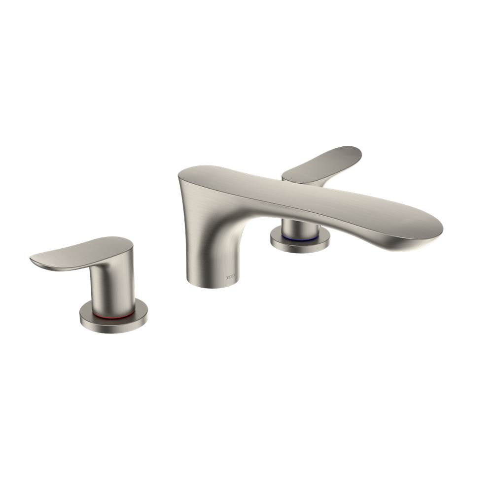 TOTO - Toto Go Two-Handle Deck-Mount Roman Tub Filler Trim, Brushed Nickel - Brushed Nickel