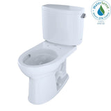 TOTO - Toto Drake II Two-Piece Elongated 1.28 Gpf Universal Height Toilet With Cefiontect And Right-Hand Trip Lever, Cotton White - Cotton White