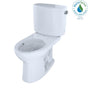 TOTO - Toto Drake II Two-Piece Elongated 1.28 Gpf Universal Height Toilet With Cefiontect And Right-Hand Trip Lever, Cotton White - Cotton White