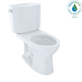 TOTO - Toto Drake II Two-Piece Elongated 1.28 Gpf Universal Height Toilet With Cefiontect, Cotton White - Cotton White