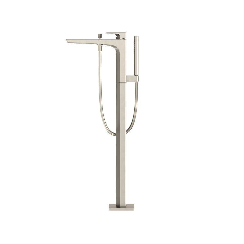 Toto Ge Single-Handle Free Standing Tub Filler With Handshower, Brushed Nickel