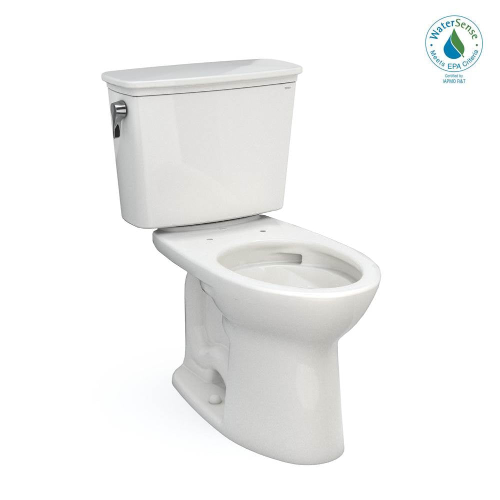 TOTO - Toto Drake Transitional Two-Piece Elongated 1.28 Gpf Tornado Flush Toilet With Cefiontect, Colonial White - Colonial White