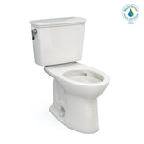 TOTO - Toto Drake Transitional Two-Piece Elongated 1.28 Gpf Tornado Flush Toilet With Cefiontect, Colonial White - Colonial White