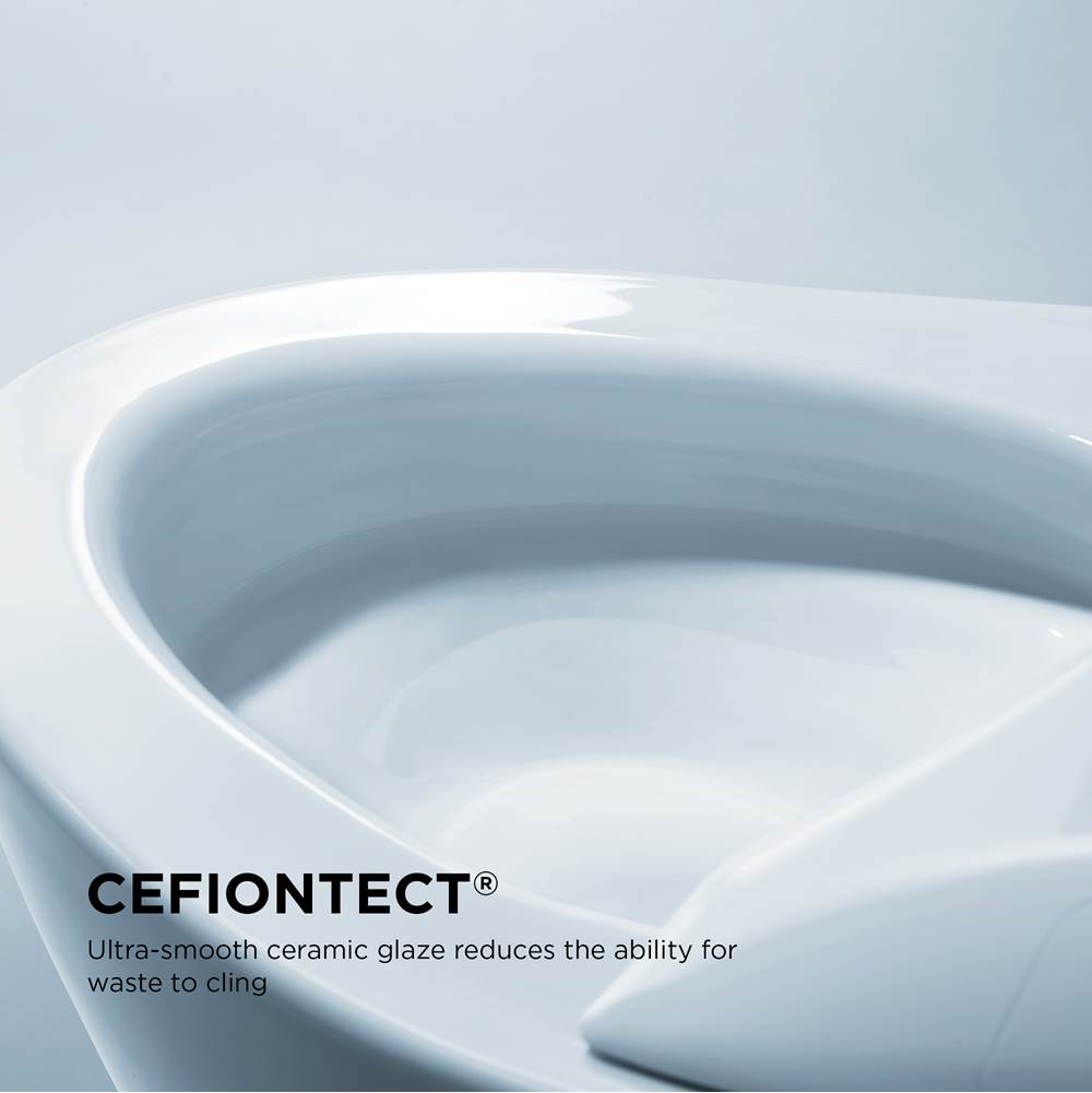 TOTO Nexus One-Piece Elongated 1.28 GPF Universal Height Toilet with CEFIONTECT and SS124 SoftClose Seat, WASHLET+ Ready, Cotton White