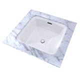 Toto ConnellyE Square Undermount Bathroom Sink With Cefiontect, Cotton White