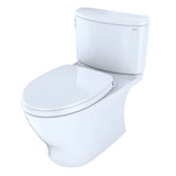 TOTO Nexus Two-Piece Elongated 1.28 GPF Universal Height Toilet with CEFIONTECT and SS124 SoftClose Seat, WASHLET+ Ready, Cotton White