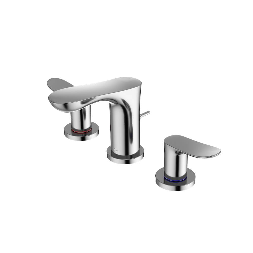 Toto Go Series 1.2 Gpm Two Handle Widespread Bathroom Sink Faucet With Drain Assembly, Brushed Nickel
