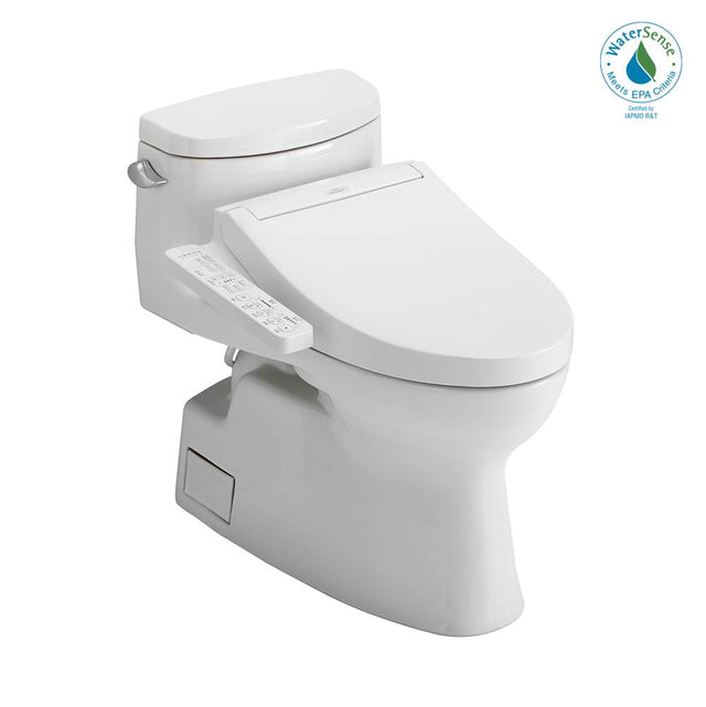TOTO - Toto Washlet+ Carolina II One-Piece Elongated 1.28 Gpf Toilet And Washlet+ C2 Bidet Seat, Cotton White - Cotton White