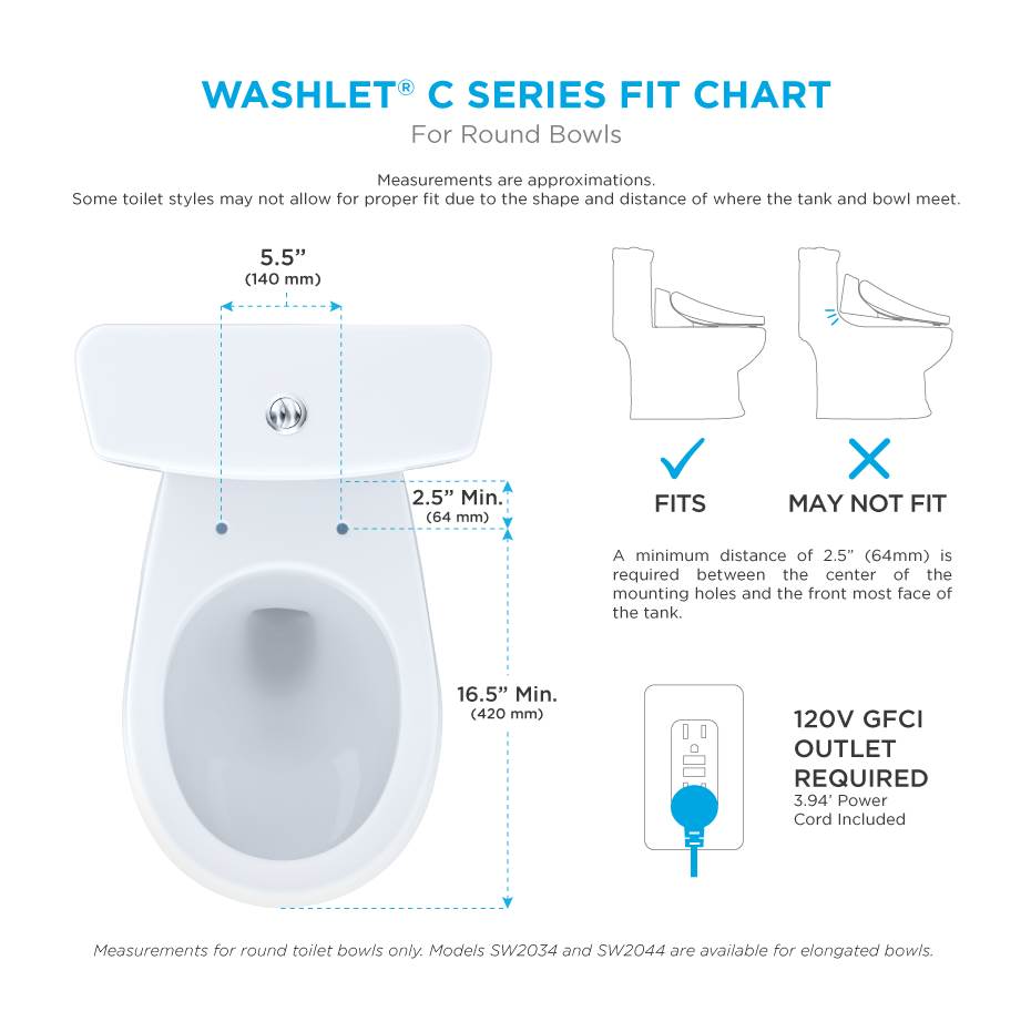 TOTO WASHLET C200 Electronic Bidet Toilet Seat with PREMIST and SoftClose Lid, Round, Cotton White