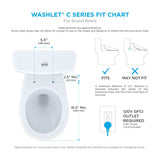 TOTO WASHLET C200 Electronic Bidet Toilet Seat with PREMIST and SoftClose Lid, Round, Cotton White