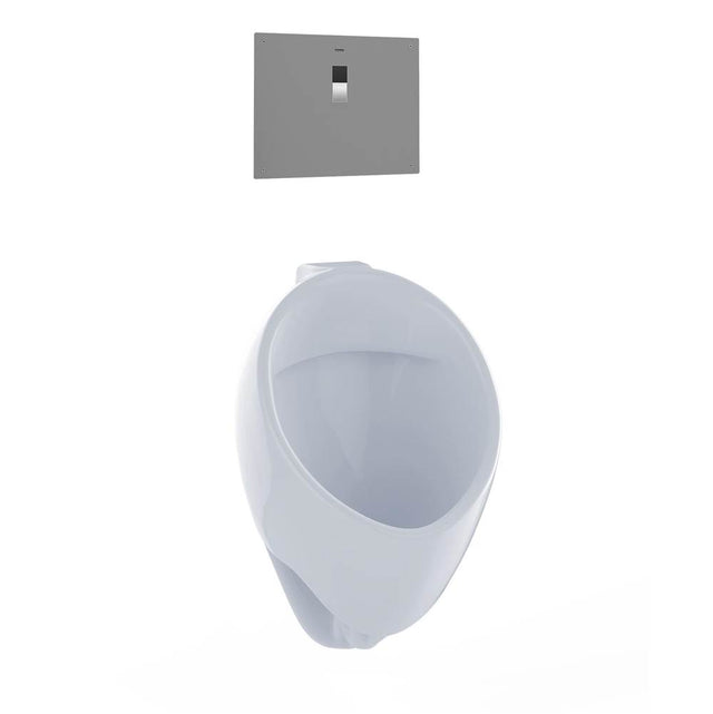 TOTO - Toto Wall-Mount Ada Compliant 0.125 Gpf Urinal With Back Spud Inlet And Cefiontect Glaze, Cotton White - Cotton White