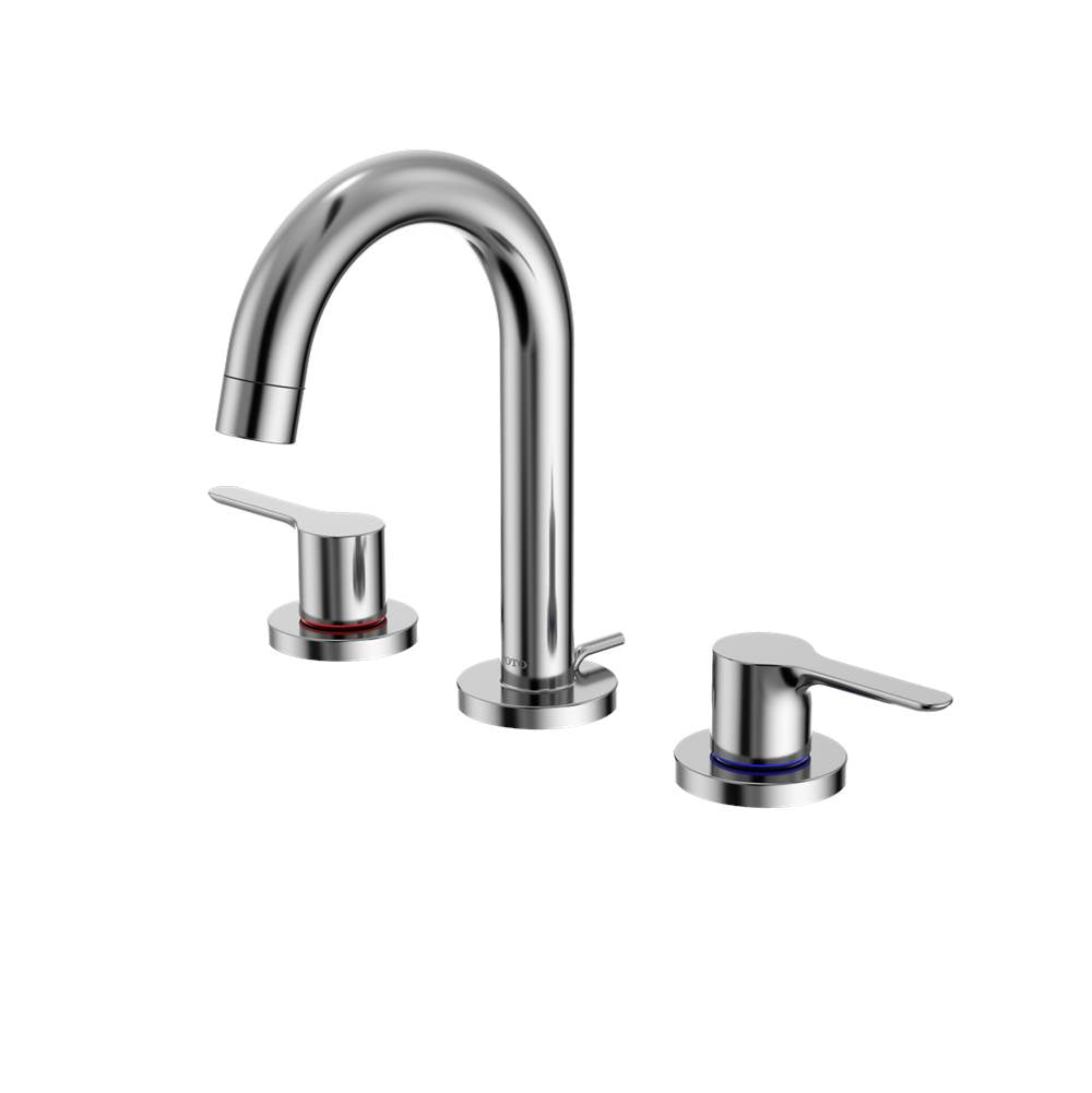 Toto Lb Series Two Handle Widespread 1.2 Gpm Bathroom Sink Faucet With Drain Assembly, Polished Chrome