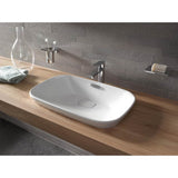 Toto Neorest Kiwami Rectangular Semi-Recessed Fireclay Vessel Bathroom Sink With Cefiontect, Cotton White