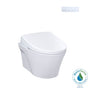 TOTO - TOTO WASHLET plus AP Wall-Hung Elongated Toilet with S7 Contemporary Bidet Seat and DuoFit In-Wall 0.9 and 1.28 GPF Dual-Flush Tank System, Matte Silver - CWT4264726CMFGNo.MS - Matte Silver