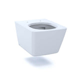 Toto Sp Wall-Hung Contemporary Square-Shape Dual Flush 1.28 And 0.9 Gpf Toilet With Cefiontect