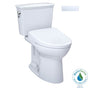 TOTO - TOTO Drake Transitional WASHLET plus Two-Piece Elongated 1.28 GPF TORNADO FLUSH Toilet and S7A Contemporary Bidet Seat with Auto Flush, Cotton White - MW7864736CEGANo.01 - Cotton White
