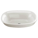 TOTO - Toto MarisE Oval Semi-Recessed Vessel Bathroom Sink With Cefiontect, Colonial White - Colonial White