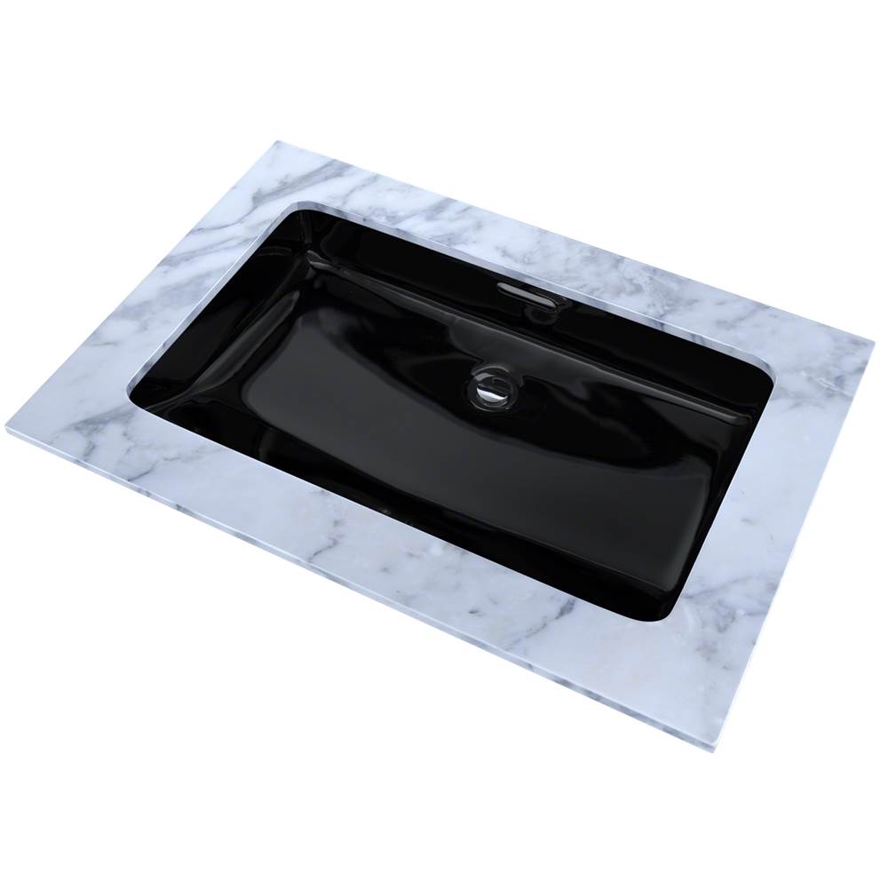 Toto Rectangular Undermount Bathroom Sink, Ebony