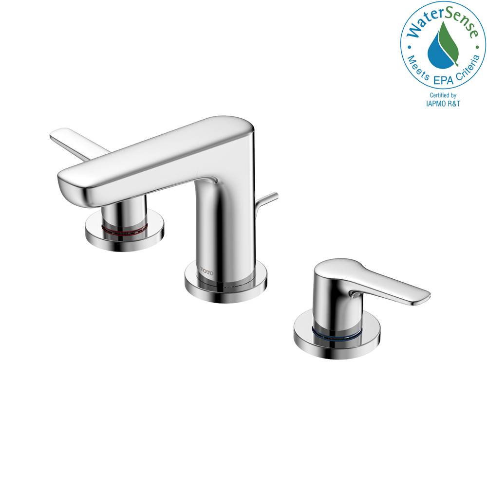 TOTO - Toto Gs Series 1.2 Gpm Two Handle Widespread Bathroom Sink Faucet With Drain Assembly, Polished Chrome - Polished Chrome