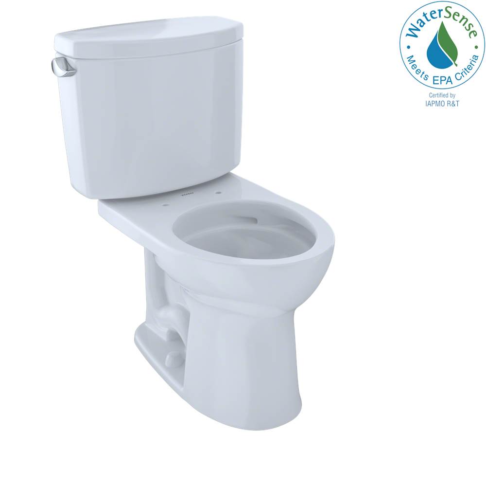 TOTO - Toto Drake II Two-Piece Round 1.28 Gpf Universal Height Toilet With Cefiontect, Cotton White - Cotton White