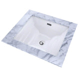 Toto Aimes Rectangular Undermount Bathroom Sink With Cefiontect, Cotton White