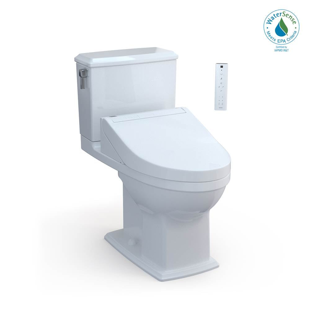 TOTO - Toto Washlet+  Connelly Two-Piece Elongated Dual Flush 1.28 And 0.9 Gpf Toilet And Washlet C5 Bidet Seat, Cotton White - Cotton White