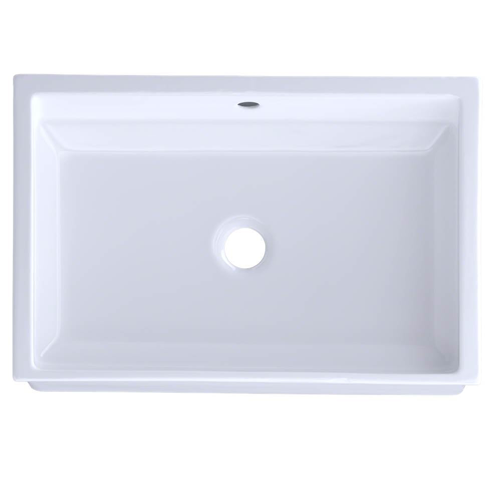 Vernica Design I Undermount Fireclay Bathroom Sink, Cotton White