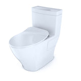 TOTO Aimes One-Piece Elongated 1.28 GPF Toilet with CEFIONTECT and SoftClose Seat, WASHLET+ Ready, Cotton White