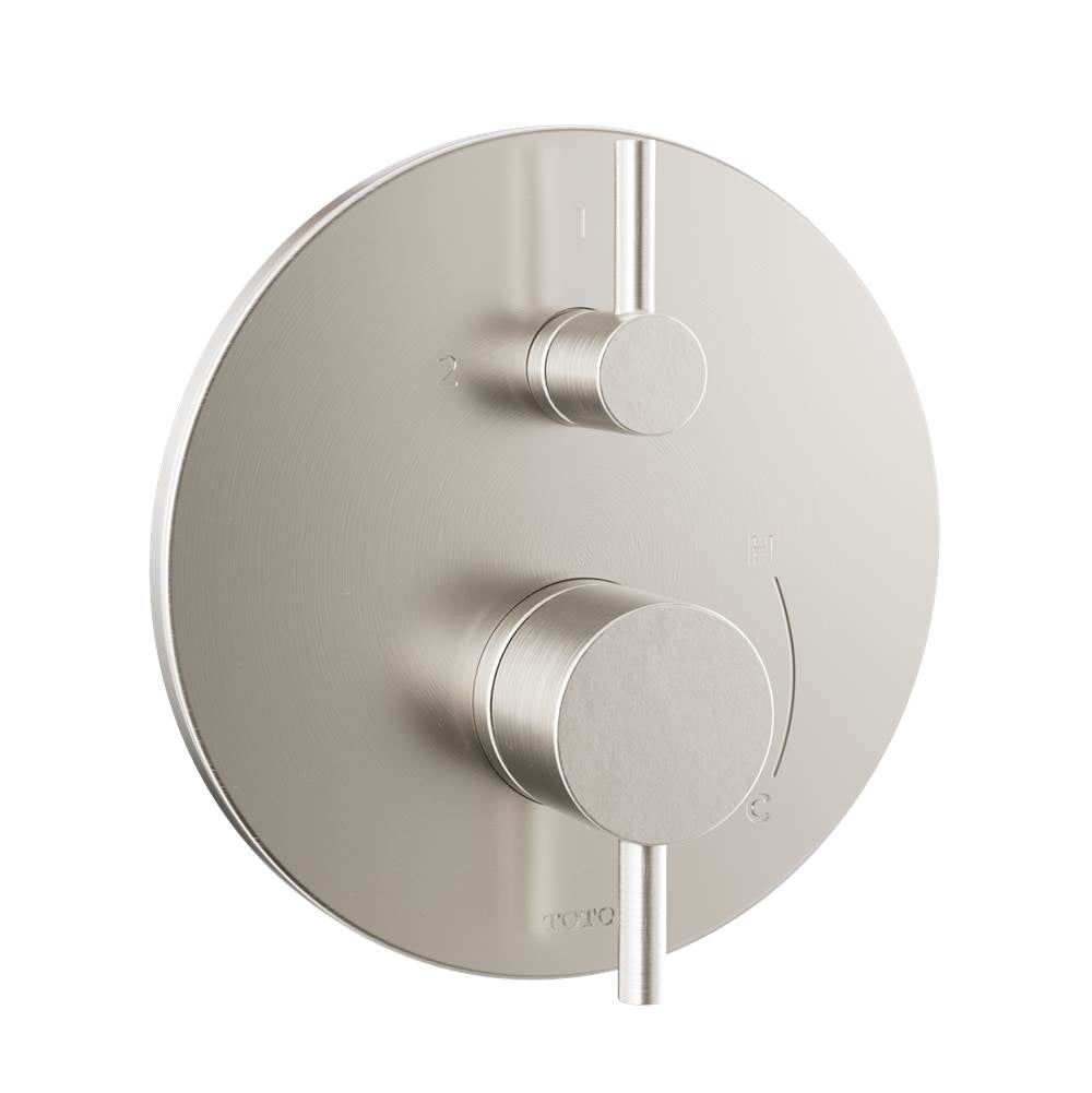 TOTO - TOTO Round Pressure Balance Valve with Diverter Trim, Brushed Nickel - TBV01802U#BN - Brushed Nickel