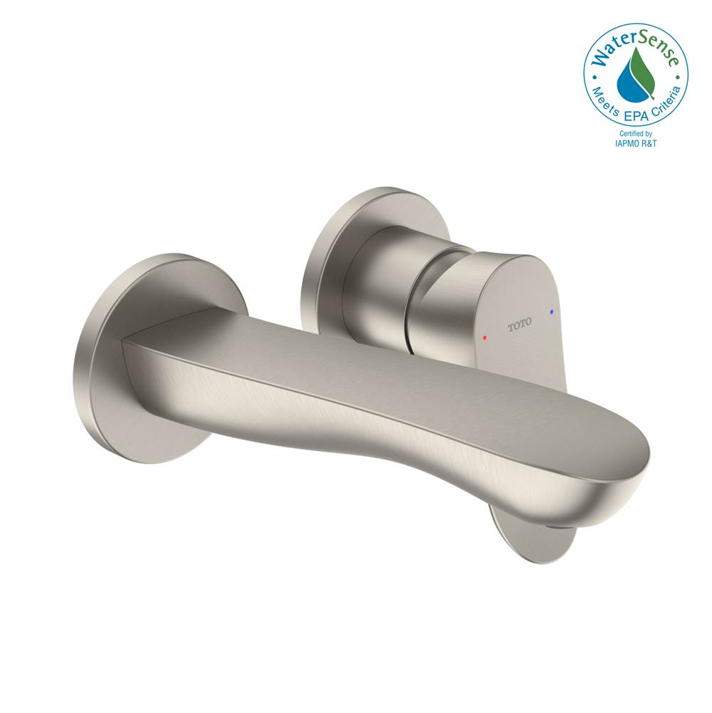 TOTO - TOTO GO 1.2 GPM Wall-Mount Single-Handle Bathroom Faucet with COMFORT GLIDE Technology, Brushed Nickel - TLG01310UANo.BN - Brushed Nickel