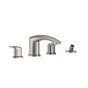 TOTO - Toto Gm Two-Handle Deck-Mount Roman Tub Filler Trim With Handshower, Brushed Nickel - Brushed Nickel