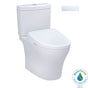 TOTO - TOTO WASHLET plus Aquia IV Two-Piece Elongated Dual Flush 1.28 and 0.9 GPF Toilet with Auto Flush S7 Contemporary Bidet Seat, Cotton White - MW4464726CEMFGNANo.01 - Cotton White