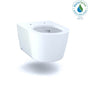 TOTO - Toto Rp Wall-Hung Contemporary D-Shape Dual Flush 1.28 And 0.9 Gpf Toilet With Cefiontect, Cotton White - Cotton White