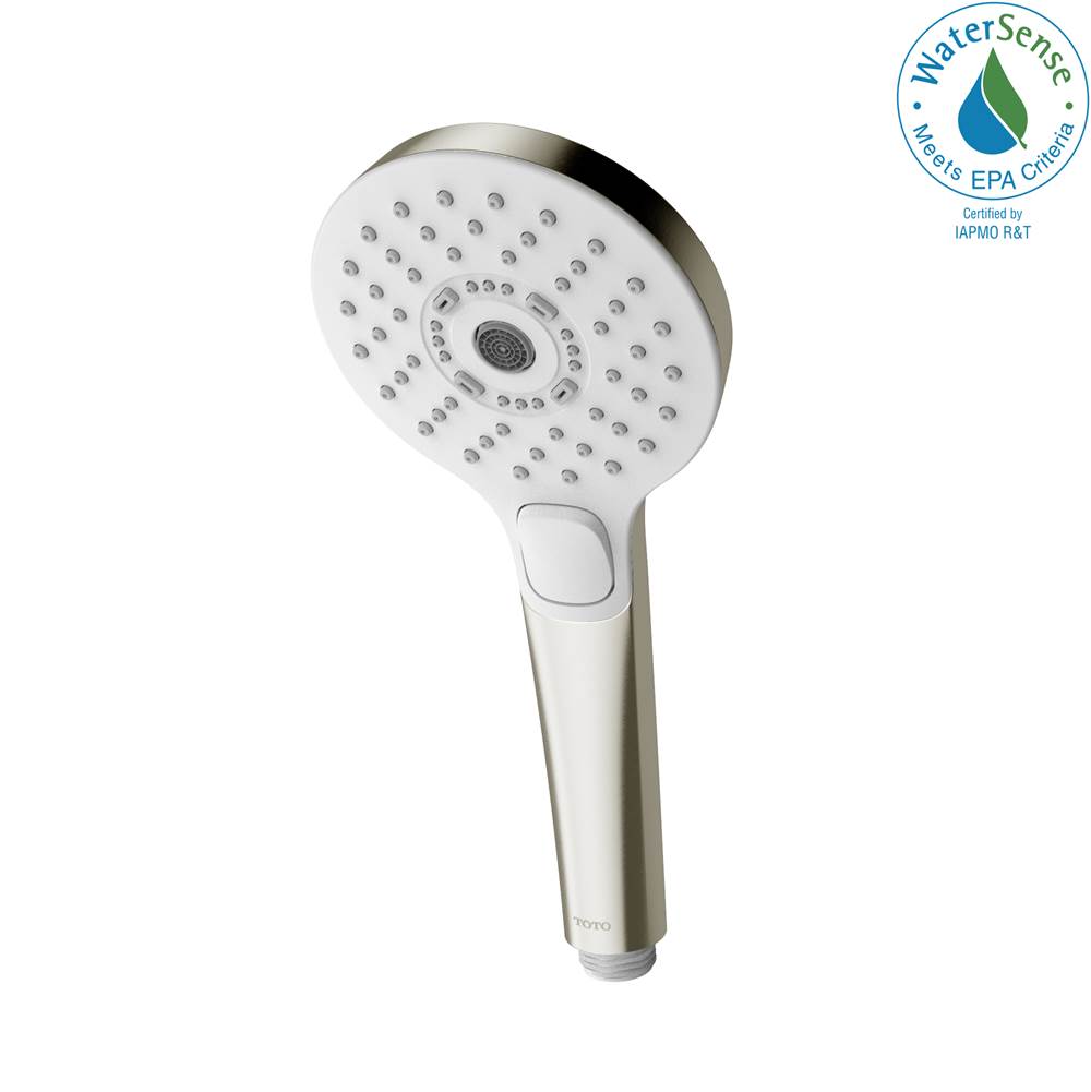 TOTO - Toto G Series 1.75 Gpm Multifunction 4 Inch Round Handshower With Active Wave, Comfort Wave, And Warm Spa, Brushed Nickel - Brushed Nickel