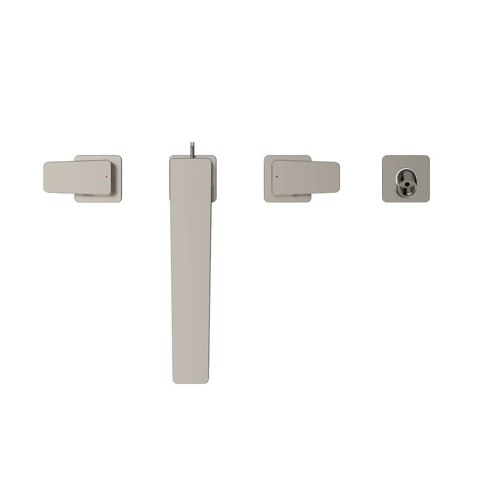 Toto Ge Two-Handle Deck-Mount Roman Tub Filler Trim With Handshower, Brushed Nickel