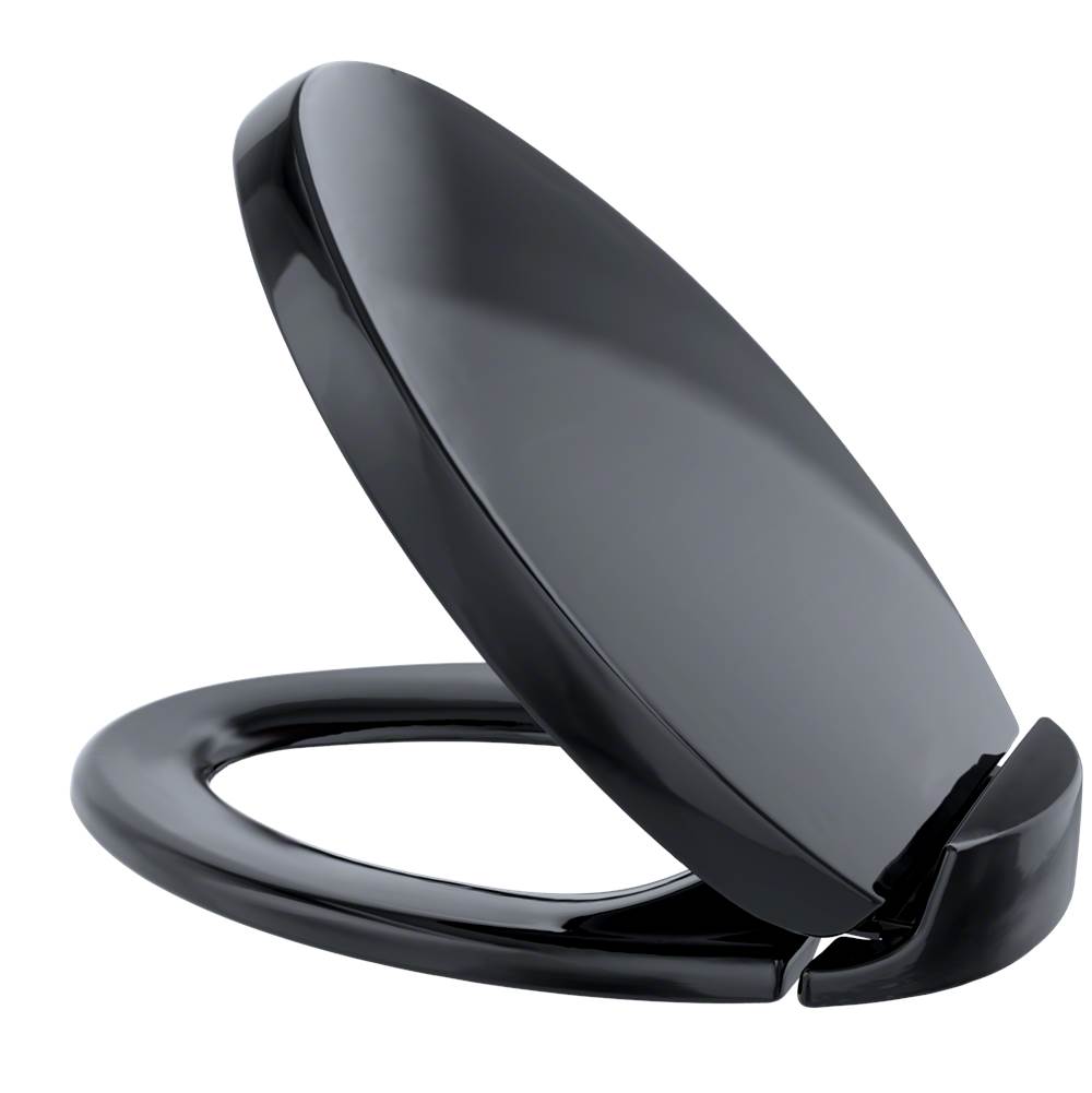 TOTO - TOTO Oval SoftClose Slow Close Elongated Toilet Seat and Lid, Ebony - Ebony