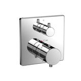 TOTO - Toto Square Thermostatic Mixing Valve With Volume Control Shower Trim, Polished Chrome - Polished Chrome