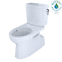 TOTO - Toto Vespin II 1G Two-Piece Elongated 1.0 Gpf Universal Height Skirted Toilet With Cefiontect And Right-Hand Trip Lever, Cotton White - Cotton White