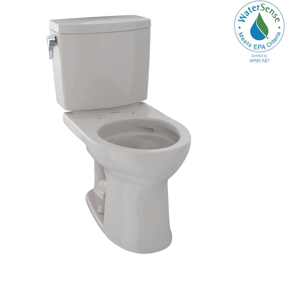 TOTO - Toto Drake II 1G Two-Piece Round 1.0 Gpf Universal Height Toilet With Cefiontect, Sedona Beige - Sedona Beige