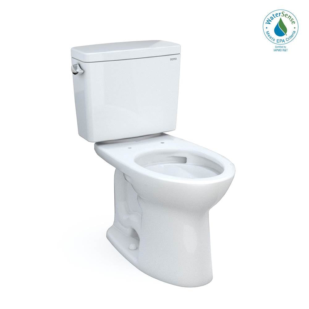 TOTO - Toto Drake Two-Piece Elongated 1.28 Gpf Universal Height Tornado Flush Toilet With Cefiontect, Cotton White - Cotton White
