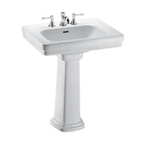TOTO - Toto Promenade 27-1/2'' X 22-1/4'' Rectangular Pedestal Bathroom Sink For 4 Inch Center Faucets, Cotton White - Cotton White