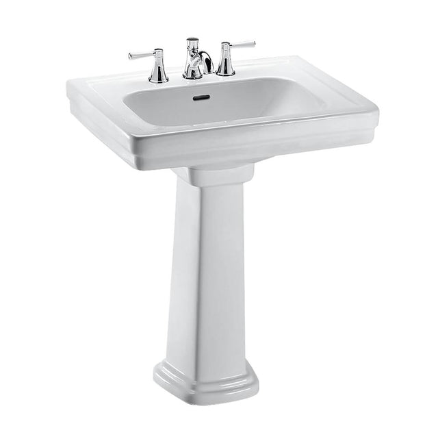 TOTO - Toto Promenade 27-1/2'' X 22-1/4'' Rectangular Pedestal Bathroom Sink For 8 Inch Center Faucets, Cotton White - Cotton White