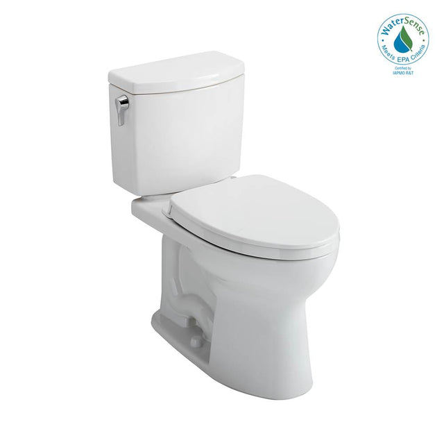TOTO - TOTO Drake II 1G Two-Piece Elongated 1.0 GPF Universal Height Toilet with SS124 SoftClose Seat, WASHLET+ Ready, Ebony - Ebony