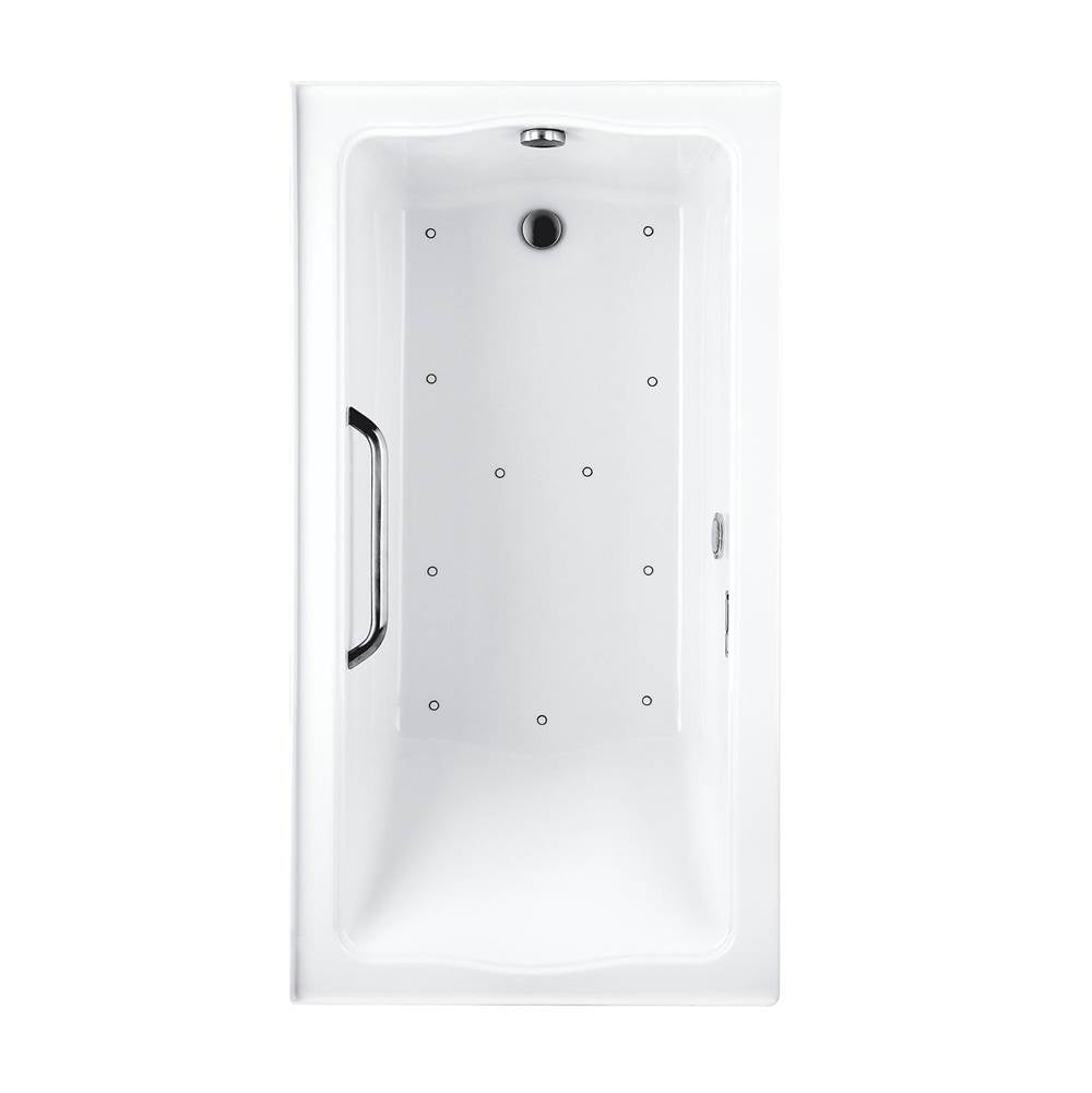 TOTO - Acrylic Airbath Clayton 6032T3 Cotton Cp Grab Bar L Drain - Cotton White