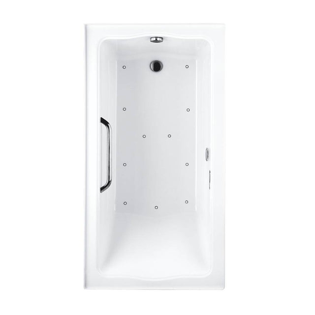 TOTO - Acrylic Airbath Clayton 6032T3 Cotton Cp Grab Bar R Drain - Cotton White