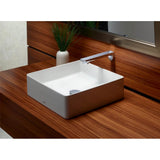 Toto ArvinaE Square Vessel Fireclay Bathroom Sink, Cotton White