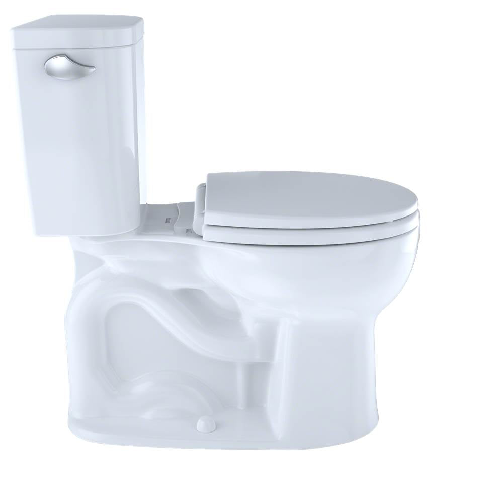 Toto EntradaE Two-Piece Round 1.28 Gpf Universal Height Toilet, Cotton White