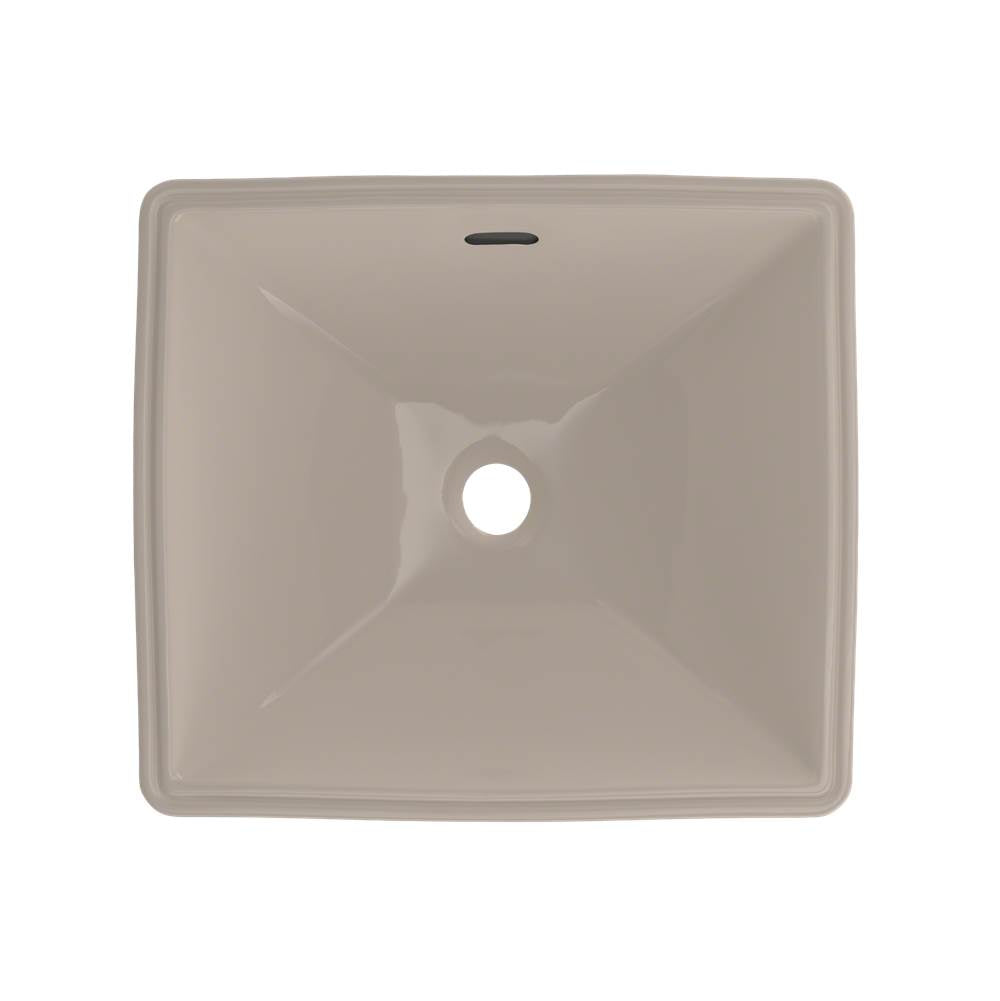 Toto Legato Rectangular Undermount Bathroom Sink With Cefiontect, Cotton White