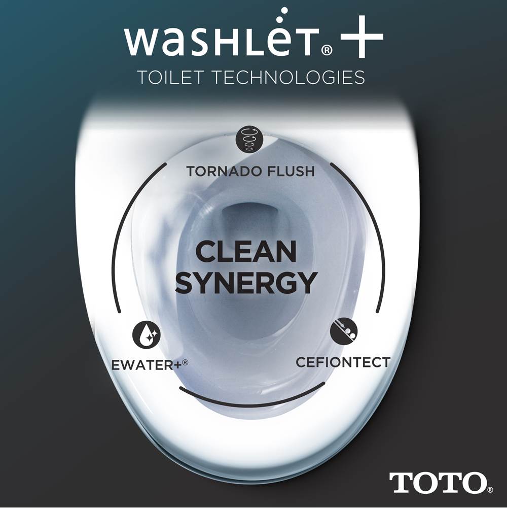 Toto Washlet+ Sp Wall-Hung Square-Shape Toilet With Sx Bidet Seat And Duofit In-Wall 1.28 And 0.9 Gpf Dual-Flush Tank System, Matter Silver